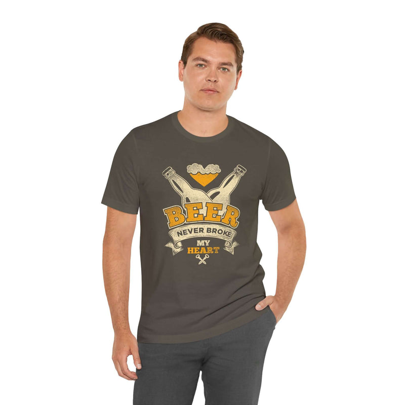 Beer Never Broke My Heart Barbecue T-Shirt Printify