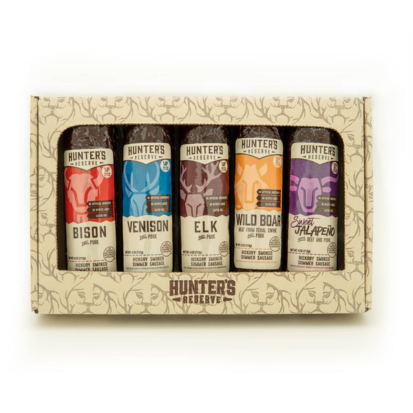 The High Five Gift Box - Five 4oz Summer Sausages Hunter's Reserve