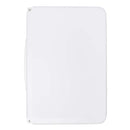 A closed, rectangular hard cooler in white plastic with rounded corners is shown from above against a white background. The Bob - The Cooler Co. 50 QT/47.3L Hard Cooler - El Amigo features extra-thick insulated walls to keep contents cold and includes a removable dry basket for added convenience.