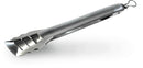 Napoleon Grills' Stainless Steel Easy Locking Tongs (55011) with scalloped edges are shown on a white background.