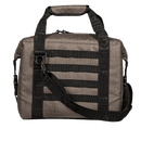 Shale-colored 12-can soft-sided cooler by BrüMate, featuring black webbing straps and an over-the-shoulder strap.