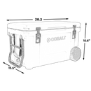 Blue Coolers Cobalt 55 Quart Wheeled Cooler With 5 Day Ice For Campers