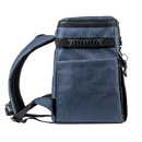 Navy soft-sided cooler by SoftPak with a handle, shoulder strap, and external pocket.