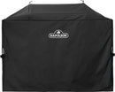 The Napoleon Freestyle™ 24" Griddle Cart Grill Cover (61024) by Napoleon Grills features a water-resistant, protective design with side handles and a bold white logo—ideal for covering your 24" outdoor griddle grill.