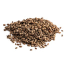 A small pile of The Spice Lab Whole Celery Seeds, featuring brown, oval-shaped seeds, is scattered on a white background—perfect for use as a savory seasoning or addition to pickling spices from The Spice Lab.