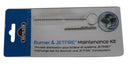 The Napoleon JETFIRE™ Burner Brush Maintenance Kit (62050) by Napoleon Grills comes in white packaging with bold blue and black branding, featuring a metal brush tool for simple gas grill cleaning and maintenance.