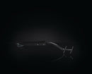 The Napoleon Grills Grid Lifter with Hardwood Handle (62121) features two pronged ends and sleek design, shown against a dark background with a subtle reflection—an essential accessory for grill maintenance.