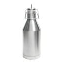 Polar Camel 64 oz insulated growler with swing-top lid in stainless steel or black for hot or cold drinks at DDR BBQ Supply