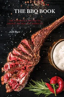 A grilled tomahawk steak sliced on a dark surface with a glass of beer, fresh herbs, and red chili peppers alongside. Text reads: The BBQ Books: The Ultimate 50 Recipes to change the way you barbecue—your essential guide from Books by splitShops for mastering outdoor cooking and the wood pellet grill experience (Paperback).