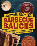 Discover the Ultimate Book of Barbecue Sauces: American Classics and International Favorites – Paperback, from Books by splitShops. The cover showcases mouthwatering images of barbecue ribs, spice rub, and two jars of savory sauces. Ideal for anyone eager to explore inspiring barbecue sauce recipes or craft homemade BBQ sauces, this essential cookbook by Sterling Smith belongs in every grill master's collection—the author’s name is displayed at the bottom.