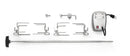 The Napoleon Grills Commercial Grade Rotisserie Kit (69231) includes a stainless steel spit rod, meat forks, brackets, mounting hardware, and an electric motor—ideal for your PRO 500 or Prestige® 500 grill.