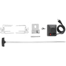 The Napoleon Grills Commercial Grade Rotisserie Kit (69241) with motor, rod, handle, brackets, plate, and screws—displayed on white—is ideal for PRO Charcoal Kettle 22 and 18-inch grills.