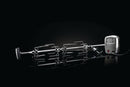 The Napoleon Grills Commercial Grade Rotisserie Kit for Charcoal PRO Grill PRO605CSS (69331) features a stainless steel electric spit, motor, and multiprong design—an ideal grill accessory for serious chefs, shown against a black background.