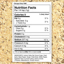 A nutrition label for The Spice Lab Chicago Chop Seasoning by The Spice Lab is displayed on a textured background, emphasizing its smoky steakhouse flavor with hickory smoke notes. The label shows 0 calories per 1/4 tsp serving and includes ingredients and detailed nutrition facts such as sodium, fat, carbohydrates, and protein content.