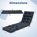 DirectDeals Outdoor Lounge Chaise Cushion Set of 2 - 73x22 Inch High Back: Seat base is 73″L x 22″W x 4″T; back cushion is 22″W x 12″H x 12″D. Dimensions shown at top.