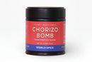 World Spice Chorizo Bomb comes in a 2.19oz (62g) jar with a red and purple label featuring the words "picante," "smoky," and "earthy." Inspired by Mexican-style chorizo, this handcrafted blend from World Spice delivers a bold punch of flavor.