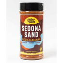 Experience the bold flavors of the Southwest with Chiles & Smoke Sedona Sand Fiesta Seasoning by Chiles and Smoke. This all-purpose BBQ rub comes in a bottle featuring Southwestern-themed label graphics and a sleek black cap. Blended with chiles, herbs, and garlic, it’s perfect for adding a vibrant Southwest flair to your next barbecue.