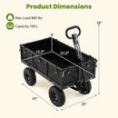 DirectDeals 880 lbs Utility Wagon Flatbed with Removable Oxford Cloth Liner features mesh sides, large wheels, pull handle, and 100L capacity (45″x20″x38″); perfect sturdy garden cart for heavy-duty tasks.