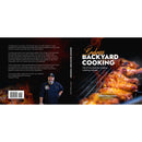 Book cover for the WPPO Badass Backyard Cooking Cookbook - 140 of my Favorite Outdoor Cooking Recipes by WPPO LLC Direct, featuring the author standing beside a grill with flames and sizzling meat. The dark background highlights the fire and striking white and orange title text—an attention-grabbing design ideal for anyone looking for an outdoor cooking cookbook filled with thrilling grilling recipes.