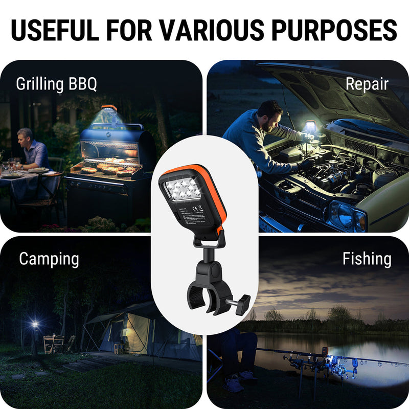 ThermoPro A100 Grill Light for Outdoor Grill with 10 bright LEDs waterproof adjustable clip on BBQ light DDR BBQ Supply