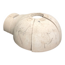 A dome-shaped, off-white concrete WPPO Do It Yourself (DIY) Pizza Oven AD120 (71D x 60W x 32H) by WPPO LLC Direct features a round top opening, side tunnel, numbered markings, and some surface scratches.