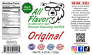 Sure! Here’s a revised version of your sentence using the provided product data: The Pawpa Flavor All Flavor Original No Salt/No Sugar Seasoning & Rub label from Pawpa Flavor LLC features a bear logo, nutrition facts, QR code, and icons for salt-free, sugar-free, and gluten-free. Red and green text highlights that this all flavor seasoning contains only 6 ingredients. Enjoy this no salt seasoning blend with no sugar added. Net weight: 4.25 oz.