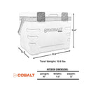Blue Coolers Cobalt 37Qt Blow Molded Rugged Weekend Cooler