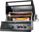 Napoleon Built-In 700 Series 32 Phantom matte black gas grill with infrared rotisserie and LED backlit knobs