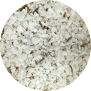 B.T. Leigh’s Thyme & Lemon Finishing Salt, featuring flaky white sea salt mixed with dried thyme leaves and small orange citrus zest pieces for a flavorful seasoning.
