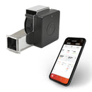 The Flame Boss 400 WiFi Kamado Smoker Controller Kit (FB400-K) by Flame Boss is shown next to a smartphone with a temperature monitoring app—an essential accessory for precise Kamado grill temperature control.