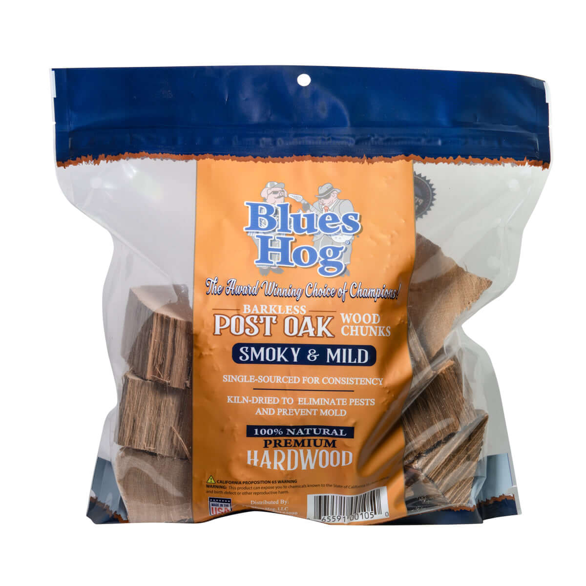 Blues Hog Barkless Post Oak Wood Chunks | Texas BBQ Smoke