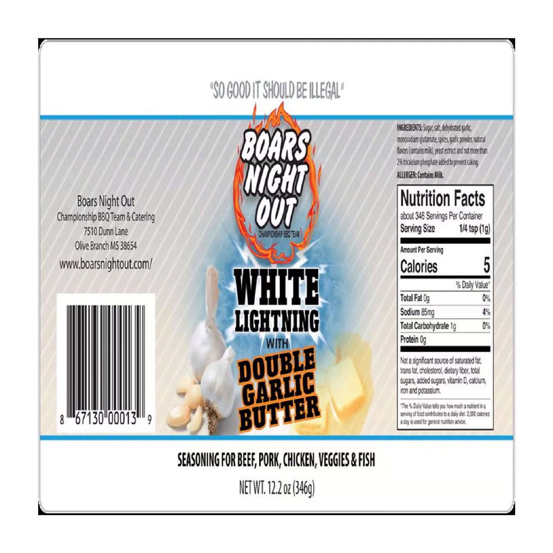 Boar's-Night-Out-White-Lightning-Garlic-Butter-Rub-seasoning-shaker-with-championship-flavor-appeal