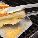 Broil King Baron Grill Tongs with dual-sided design and soft-grip handle, 17.7 inches long