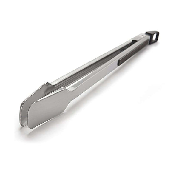 Broil King Baron Grill Tongs with dual-sided design and soft-grip handle, 17.7 inches long