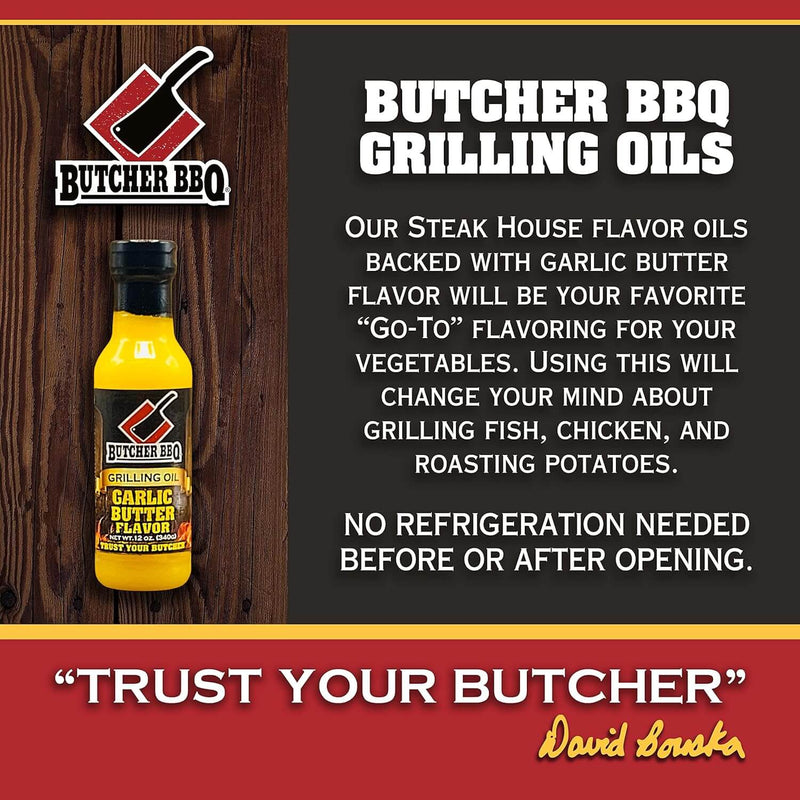 butcher bbq grills oils with steak house flavor