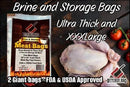 heavy duty Turkey Brining Bags or Meat Brining bags set of two from Butcher BBQ