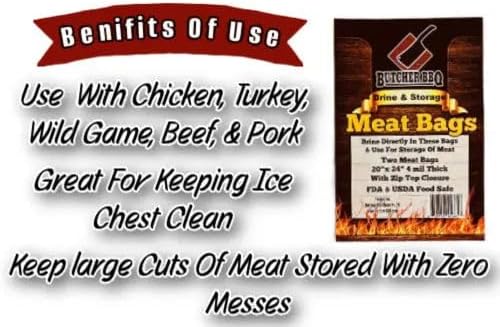 heavy duty Turkey Brining Bags or Meat Brining bags set of two from Butcher BBQ