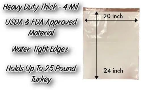heavy duty Turkey Brining Bags or Meat Brining bags set of two from Butcher BBQ