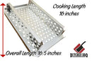 Brisket Basket stainless steel adjustable BBQ caddy for airflow and perfect brisket cooking dimensions