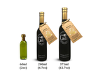 Three bottles of Georgetown Olive Oil Co. Butter Infused | High Polyphenols Extra Virgin Olive Oil in 60ml, 200ml, and 375ml sizes, each with distinctive gold caps and labels. The 200ml and 375ml bottles also include brown tags marked "Butter Infused Olive Oil," highlighting them as an ideal dairy-free butter substitute. Bottle sizes are displayed below each item.