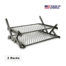 Two-tier metal mesh slide-out rack system for the Camp Chef Woodwind 24 / Woodwind Pro 24 / CL 24 Pimp My Grill® Gen2 Slide-Out Rack System - 2 Racks.