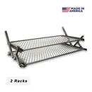 Pimp My Grill® Gen2 Slide-Out Rack System - 2 Racks for Camp Chef Woodwind 36 featuring a Made in America logo at the top right and a 2 Racks label at the bottom left.