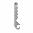 A metal Rack Puller™ by Pimp My Grill® with a notched side, the word HOT cut out of the center, and a bottle opener at the bottom.