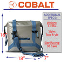 Blue Coolers Cobalt Soft Tote Cools 30 Cans Travel Ready