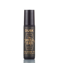 A 10 ml black bottle of The Immaculate Beard Cologne Oil, accented with gold lettering, stands upright against a white background. This travel-friendly fragrance from The Immaculate Beard features a convenient rollerball applicator for easy application on the go.