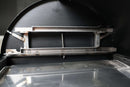 Two Pimp My Grill® Gen2 Slide-Out Rack System rails installed inside the interior of a black Grilla Grills Silverbac pellet grill.
