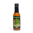 A bottle of California Hot Sauce Solutions Paulman Acre Grilled Nopales Hot Sauce featuring a cactus illustration and the text “9 Year Anniversary Sauce” and “Grilled Nopales” on the label stands upright against a white background.