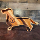Handcrafted wood Dachshund tray for dog lovers – great as a charcuterie board or decorative catch-all