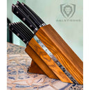 Dalstrong Gladiator Series 12-Piece Knife Block Set with German steel knives in Manchurian Ash wood block at DDR BBQ Supply