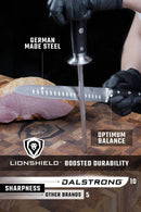 Dalstrong Gladiator carving knife and fork set 9 inch DDR BBQ Supply